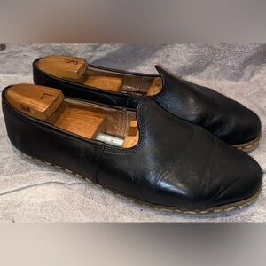 FRESH RESOLE Sabah Turkish Loafers Slippers House Shoes Black Leather 10 42 Men